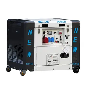 Wedo Nieuwe Aankomst 6kw Eencilinder 4-takt Draagbare Stille 3-fase Dieselmotorgenerator