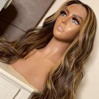 Peluca de Cabello Remy Indio con Frente de Encaje Suizo Transparente HD de Grado 12A, Peluca de Ondas Profundas Sueltas, Cabello Virgen Brasileño