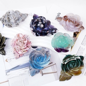 Nhà Máy Giá Tinh Thể Năng Lượng Đá Tự Nhiên Hỗn Hợp Chất Liệu Rose Khắc Thủ Công Cho Phong Thủy - Product Image 3