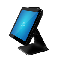 Sistema POS táctil de doble pantalla de 15,6 pulgadas con pantalla LED de 8 dígitos Windows 10/11 Wi-Fi 6 Terminal de punto de venta todo en uno