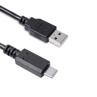 Kabel Data pengisi daya jaket PVC 2.0 M kabel USB 0.3 pria ke Tipe C untuk kamera Digital MP3 MP4