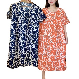Abito da notte da <span class=keywords><strong>donna</strong></span> in seta <span class=keywords><strong>Oversize</strong></span> abiti Top Cool estivi da casa in raso Hua Er cotone morbido <span class=keywords><strong>pigiama</strong></span> girocollo da spiaggia - Product Image 1