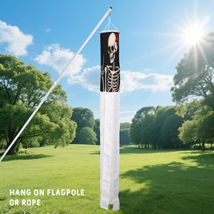 Drapeau Mexicain Personnalisé en Polyester pour le Jour des Morts, Chaussettes de Vent Imprimées Numériquement pour Jardin, Cour et Porche - Product Image 5