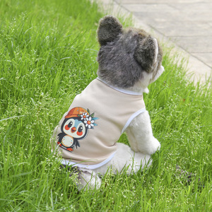 Gilet pour animaux de compagnie à imprimé animal mignon, vêtements d'été respirants pour chats et chiens, options multicolores unisexes - Product Image 4