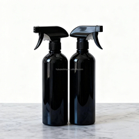 Bouteille en plastique givrée noire, blanche ou transparente de 120 ml, 150 ml, 250 ml, 300 ml, 500 ml pour spray d'ambiance avec pulvérisateur à gâchette et bouchon