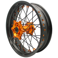 Jante noire Orange Hub Supermoto Roues Fit KTM SX-F 250 350 450 quantité minimale de commande 1set