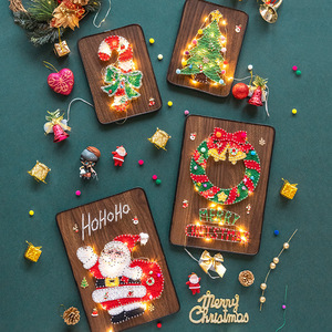 Jouets <span class=keywords><strong>de</strong></span> Noël personnalisés à faire soi-même, kit <span class=keywords><strong>de</strong></span> création <span class=keywords><strong>de</strong></span> string art, kit d'artisanat éducatif, couleurs pour enfants et adultes - Product Image 3