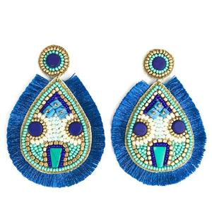 Pendientes de gota de moda bordados a mano de calidad súper fina joyería excelente - Product Image 6