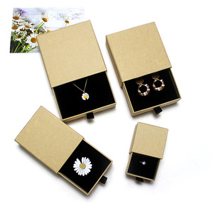 Custom private label drawer slide packaging cardboard kraft paper box with window