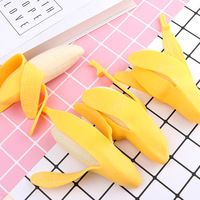 Nieuw Schillen Bananenijs Squishy Speelgoed Jumbo Fruit Squeeze Anti-Stress Tpr Materiaal Voor Jongens Meisjes Kinderen