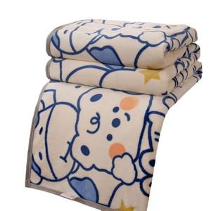 <span class=keywords><strong>Manta</strong></span> cálida de franela individual para invierno, funda para siesta de oficina de terciopelo Coral, sábanas gruesas de poliéster 100%, técnica tejida - Product Image 1