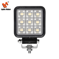 Lámpara LED Cuadrada de 3.9 Pulgadas y 54 Vatios, 4000LM, Haz de Luz Amplio, Luz de Emergencia para Motocicleta, SUV, 4x4, YW-0806A-4-54