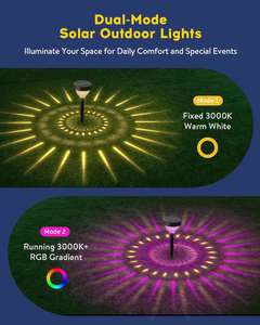 IP44 Waterproof Stainless Steel LED Outdoor Solar Lamp Decorative Landscape Lights Warm Light Patio Garden Lawn Solar Lighting - Product Image 2