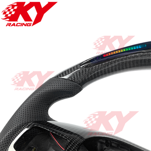 Accesorios Interiores para Automóviles Maserati Levante Ghibli Quattroporte, Volante de Fibra de Carbono con LED Personalizado en Cuero Genuino - Product Image 2