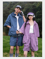 Nouvelles Arrivées d'Été : Ensemble Sportif Tendance pour Homme et Femme, Veste à Capuche à Manches Courtes et Short, Coupe Ample, avec Fermeture Éclair