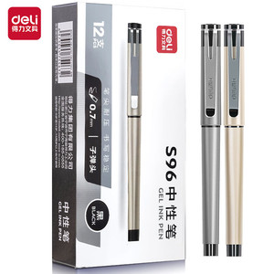 Bolígrafo de Tinta de Gel Deli S95, Punta de 0.5mm, Escritura Negra Estable, Cuerpo Metálico - Product Image 2