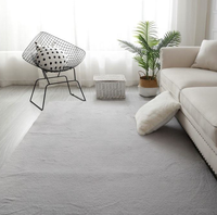 Meilleur prix, tapis et carpettes en fourrure pelucheuse d'intérieur de haute qualité, tapis shaggy de luxe, tapis en fourrure de lapin