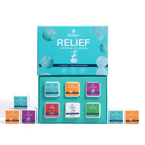 Tablettes et bombes de douche, aromathérapie longue durée, véganes, biologiques, naturelles, diffuseurs de vapeur pour la douche, parfum personnalisable, OEM, marque privée - Product Image 1