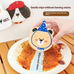 Éponges de cuisine à laver la vaisselle éponges de pâte de bois écologiques réutilisables pour le nettoyage de la vaisselle de la cuisine - Product Image 6