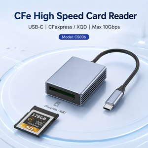 Lecteur de cartes CFexpress/XQD USB-C 3.2 Gen2, lecteur 10 Gbps CFexpress/XQD/NVMe <span class=keywords><strong>pour</strong></span> appareils <span class=keywords><strong>photo</strong></span> professionnels - Product Image 1