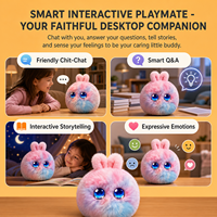 Mini jouets en peluche éducatifs, jouet interactif IA, compagnon émotionnel, jouet en fourrure, lapin électrique parlant à commande vocale pour enfant, cadeau