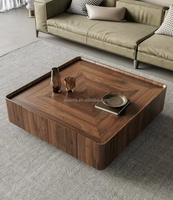 Table basse rectangulaire de style vietnamien moderne, en bois de chêne et verre, avec décoration d'intérieur marocaine, meuble TV