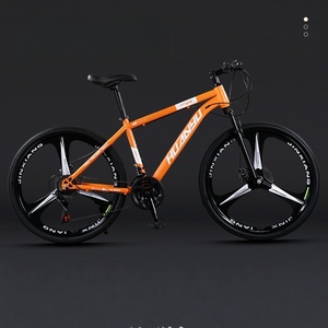 Vélo de montagne pour adultes et étudiants à vitesse variable avec moteur de moyeu avant à double frein à disque en acier à haute teneur en carbone, suspension de fourche - Product Image 5