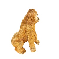 Sculpture d'animal gorille en résine faite à la main, style art populaire européen et américain, pour la décoration de la maison