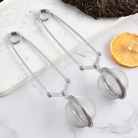 Infuseur à thé en maille d'acier inoxydable 304 avec poignée, outil domestique pour filtrer les sédiments et saupoudrer la poudre, pour feuilles de thé