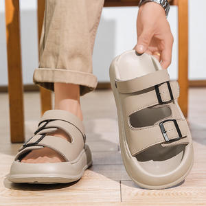 Ventes en gros hommes été mode semelle épaisse hauteur-augmentation Sandalen plage pantoufles décontracté respirant extérieur <span class=keywords><strong>sandales</strong></span> - Product Image 2
