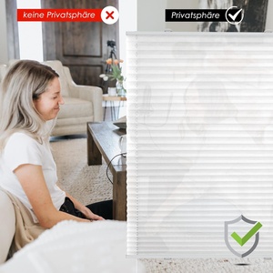 Persianas Venecianas Plegables con Rodillo, Sin Necesidad de Perforación, Pantalla de Privacidad, Protección Solar, Opacas, Blancas, 60x120cm - Product Image 4