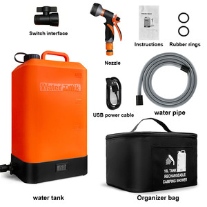 <span class=keywords><strong>Douche</strong></span> solaire portable en silicone pour l'extérieur, capacité de 16 L, étanche, pour la plage et le camping - Product Image 2
