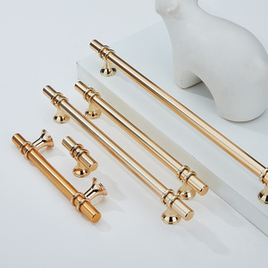 Black Gold Stainless Steel Handles for Luxury Kitchen Cabinets Wine Cabinets Modern <b>Drawers</b> Dressers 96mm 128mm School Closets - Product Image 6