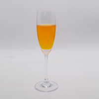 Verres à champagne noir de haute qualité en cristal sans plomb 210ml verre à champagne en or