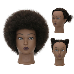 Support trépied pour perruque avec tête de mannequin en cheveux naturels - Product Image 3