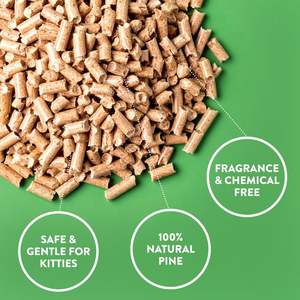 Litière <span class=keywords><strong>pour</strong></span> chat non agglomérante Feline Pine Platinum, sans traces, sans parfum ajouté, contrôle <span class=keywords><strong>des</strong></span> odeurs, 18 lb - Product Image 2