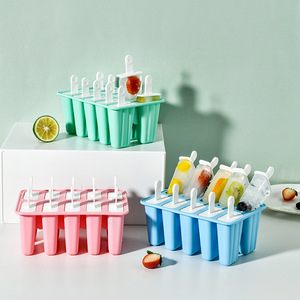 Multi-tasse réutilisable congélateur de qualité alimentaire en silicone moule de glace moules de <span class=keywords><strong>popsicle</strong></span> baceau de cube de glac - Product Image 1