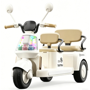 Auto Giocattolo a Tre Ruote in Plastica ABS <span class=keywords><strong>con</strong></span> Batteria, Sedile Comodo per 2-3 Persone, per Bambini da 2 a 4 Anni - Product Image 3