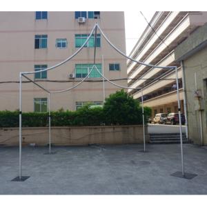 Telón de Fondo Telescópico Ajustable de Aluminio Plateado para Eventos en Interiores, Bodas y Ferias Comerciales - Product Image 2