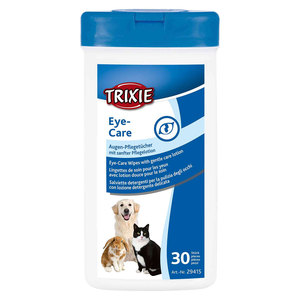 Toallitas para el cuidado de los ojos Trixie, 30 piezas, para perros, gatos, conejos - Product Image 1