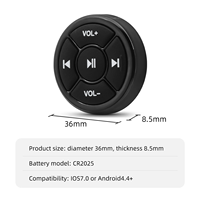 Télécommande multimédia sans fil à bouton Bluetooth pour voiture, moto, volant de vélo MP3, lecture de musique pour IOS, téléphone et tablette Android