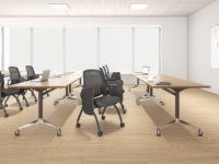 Chaise Pliable avec Table Écriture Attachée Visiteur Invité Maille Back Office Visitor Training Chair