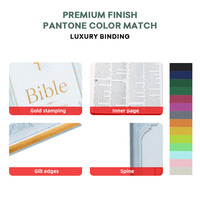 Bibles Saintes KJV durables et éco-responsables avec couverture en cuir PU moderne et élégante, impression chrétienne et marquage à chaud