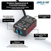 Capteur laser haute fréquence JKS-402 à suppression de fond, détection de positionnement à réponse rapide pour l'automatisation industrielle