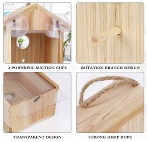Nid en bois personnalisé de bonne qualité, entièrement assemblé, maison d'oiseaux, vente en gros, pièces - Product Image 2