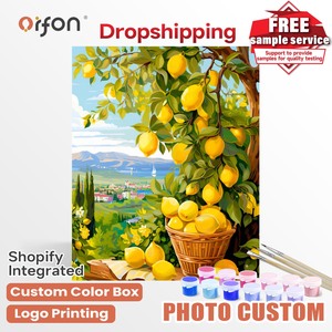 Kit Pittura a Numeri ORFON per Principianti, Dipinto Acrilico all'Ingrosso 'Limoni Soleggiati' - Product Image 1