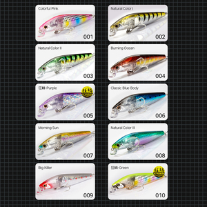 Leurre de pêche flottant Minnow 99mm 15g en tungstène, appât dur pour lancer loin, pour la pêche au bar en eau salée, vente en gros - Product Image 5