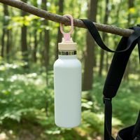 Bouteille d'eau isotherme JIAHE 650 ml avec revêtement poudré, logo personnalisé, en métal, sans BPA, anti-fuite, en acier inoxydable, pour le sport