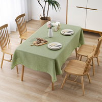 Nappe unie aspect lin, résistante à l'eau et lavable, idéale pour les fêtes, restaurants et hôtels