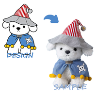 Fabricant de jouets en peluche sur mesure, service de conception 2D vers 3D avec IA, logo personnalisé, prévisualisation de maquette 3D d'animaux en peluche